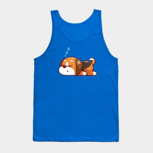 Cute Dog Sleeping Cartoon Tank Top